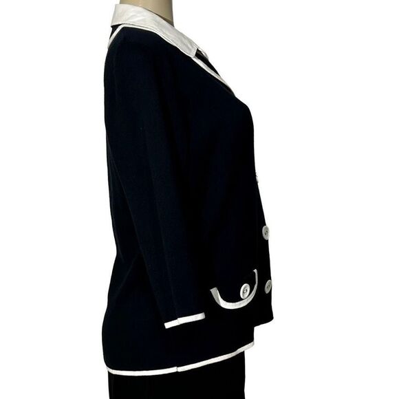 TanJay Jacket Women's Medium Shacket Black & White Classy Sophisticated Work - Picture 7 of 11